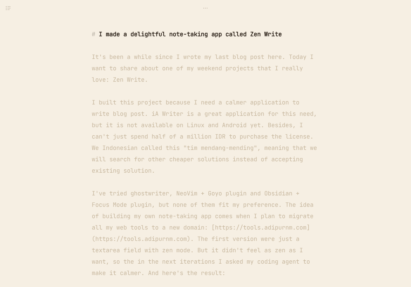 Zen Write